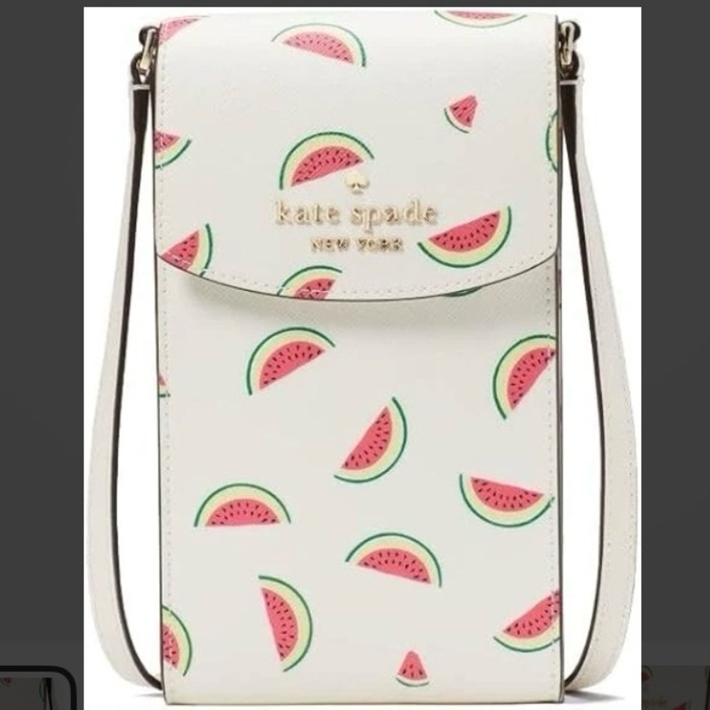 kate spade White Watermelon Print Crossbody Phone Bag